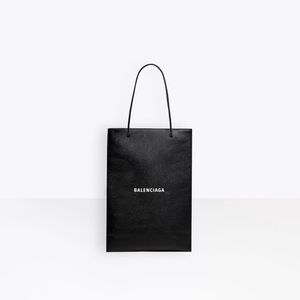 Balenciaga calfskin shopping bag with logo